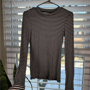 SPLITS59 Striped Black and White Women's Top